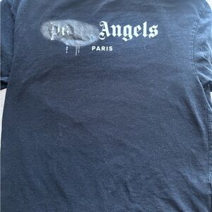 Palm Angels Black and White Short Sleeve Tee